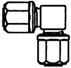 NewAge Industries - 1/8" Tube OD, PFA PTFE Plastic Compression Tube Union Elbow - 500°F Max - Apex Tool & Supply