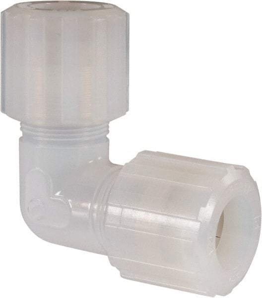 NewAge Industries - 3/4" Tube OD, PFA PTFE Plastic Compression Tube Union Elbow - 500°F Max - Apex Tool & Supply