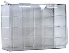 PRO-SAFE - 20 Pair Cabinet with Individual Compartments, Acrylic Safety Glasses Dispenser - 15 Inch Wide x 12-1/2 Inch High x 7-1/8 Inch Deep, Table and Wall Mount - Apex Tool & Supply