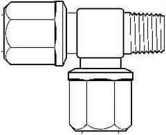 NewAge Industries - 1/2" Tube OD, PFA PTFE Plastic Compression Tube Male Run Tee - 1/4 NPT Pipe, 500°F Max, 1/4 Thread - Apex Tool & Supply