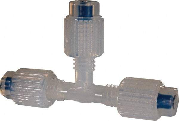 NewAge Industries - 1/8" Tube OD, PFA PTFE Plastic Compression Tube Union Tee - 500°F Max - Apex Tool & Supply