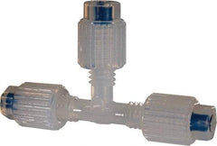 NewAge Industries - 1/8" Tube OD, PFA PTFE Plastic Compression Tube Union Tee - 500°F Max - Apex Tool & Supply