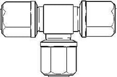 NewAge Industries - 3/4" Tube OD, PFA PTFE Plastic Compression Tube Union Tee - 500°F Max - Apex Tool & Supply
