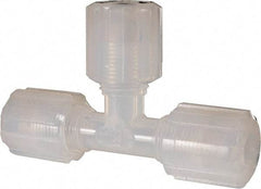 NewAge Industries - 3/8" Tube OD, PFA PTFE Plastic Compression Tube Union Tee - 500°F Max - Apex Tool & Supply