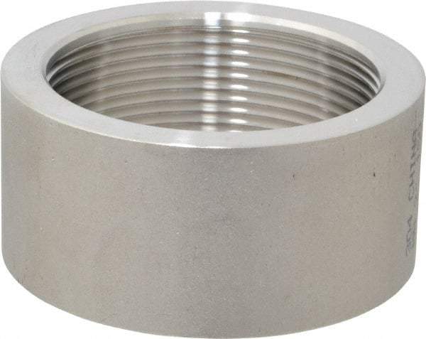 Merit Brass - 2" Grade 304 Stainless Steel Pipe Half Coupling - FNPT End Connections, 150 psi - Apex Tool & Supply
