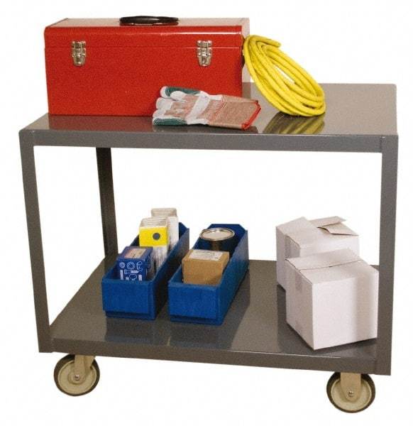 Durham - Mobile Table - Steel, Gray, 36" Long x 18" Deep x 30" High - Apex Tool & Supply
