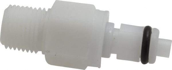 CPC Colder Products - 1/8" Nominal Flow, 1/8 NPT Thread, Male, Inline Threaded-Male Plug - 120 Max psi, -40 to 180°F, Acetal Coupling, Buna-N O-Ring - Apex Tool & Supply