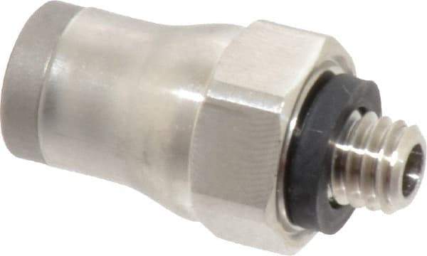 Legris - 5/32" Outside Diam, 10-32 UNF Stainless Steel Push-to-Connect Male Connector - 435 Max psi, FKM O-Ring, Tube to Male UNF - Apex Tool & Supply