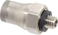 Legris - 5/32" Outside Diam, 10-32 UNF Stainless Steel Push-to-Connect Male Connector - 435 Max psi, FKM O-Ring, Tube to Male UNF - Apex Tool & Supply