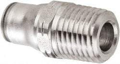 Legris - 5/16" Outside Diam, 1/8 NPT, Stainless Steel Push-to-Connect Male Connector - 435 Max psi, Tube to Male NPT Connection, FKM O-Ring - Apex Tool & Supply
