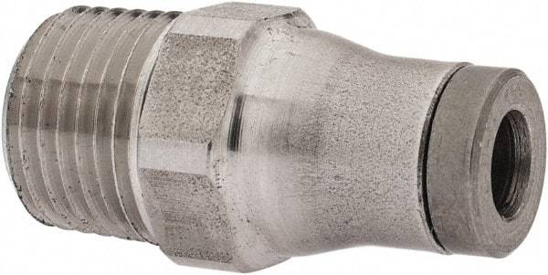 Legris - 5/32" Outside Diam, 1/8 NPT, Stainless Steel Push-to-Connect Male Connector - 435 Max psi, Tube to Male NPT Connection, FKM O-Ring - Apex Tool & Supply