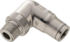 Legris - 6mm Outside Diam, 1/4 BSPT, Stainless Steel Push-to-Connect Male Elbow - 290 Max psi, Tube to Male BSPT Connection, FKM O-Ring - Apex Tool & Supply