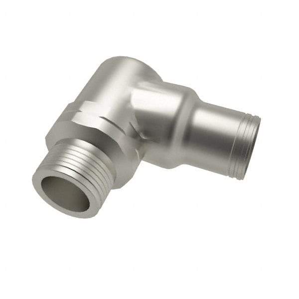 Legris - 1/4" Outside Diam, 1/8 NPT, Stainless Steel Push-to-Connect Male Elbow - 290 Max psi, Tube to Male NPT Connection, FKM O-Ring - Apex Tool & Supply