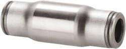 Legris - 5/32" Outside Diam, Stainless Steel Push-to-Connect Tube Union - 435 Max psi, Tube to Tube Connection, FKM O-Ring - Apex Tool & Supply