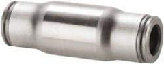 Legris - 5/32" Outside Diam, Stainless Steel Push-to-Connect Tube Union - 435 Max psi, Tube to Tube Connection, FKM O-Ring - Apex Tool & Supply