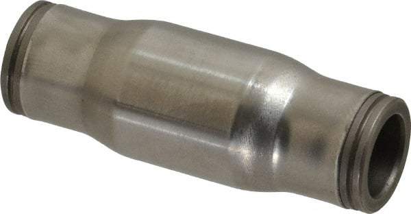 Legris - 3/8" Outside Diam, Stainless Steel Push-to-Connect Tube Union - 435 Max psi, Tube to Tube Connection, FKM O-Ring - Apex Tool & Supply