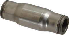 Legris - 3/8" Outside Diam, Stainless Steel Push-to-Connect Tube Union - 435 Max psi, Tube to Tube Connection, FKM O-Ring - Apex Tool & Supply