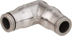 Legris - 12mm Outside Diam, Stainless Steel Push-to-Connect Tube Union Elbow - 435 Max psi, Tube to Tube Connection, FKM O-Ring - Apex Tool & Supply