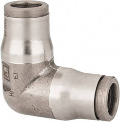 Legris - 5/16" Outside Diam, Stainless Steel Push-to-Connect Tube Union Elbow - 435 Max psi, Tube to Tube Connection, FKM O-Ring - Apex Tool & Supply