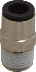 Legris - 5/16" Outside Diam, 1/4 NPT, Nickel Plated Brass Push-to-Connect Tube Male Connector - 290 Max psi - Apex Tool & Supply