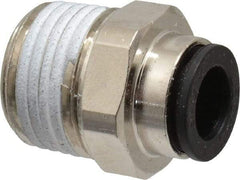 Legris - 5/16" Outside Diam, 3/8 NPT, Nickel Plated Brass Push-to-Connect Tube Male Connector - 290 Max psi - Apex Tool & Supply
