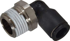 Legris - 5/16" OD, 3/8 NPT, Nylon/Nickel Plated Brass Push-to-Connect Male Elbow - 290 Max psi - Apex Tool & Supply