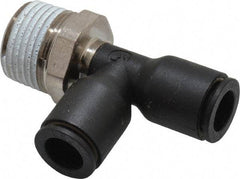 Legris - 5/16" OD, 3/8 NPT, Nylon/Nickel Plated Brass Push-to-Connect Male Run Tee - 290 Max psi - Apex Tool & Supply