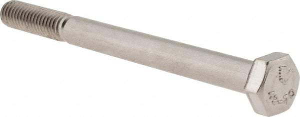 Value Collection - M6x1.00mm Metric Coarse, 70mm Length Under Head Hex Head Cap Screw - Partially Threaded, Grade 18-8 & Austenitic A2 Stainless Steel, 10mm Hex - Apex Tool & Supply