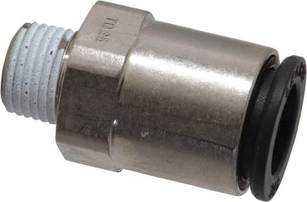 Legris - 3/8" Outside Diam, 1/8 NPT, Nickel Plated Brass Push-to-Connect Tube Male Connector - 290 Max psi - Apex Tool & Supply