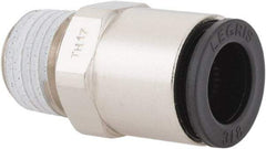 Legris - 3/8" Outside Diam, 1/4 NPT, Nickel Plated Brass Push-to-Connect Tube Male Connector - 290 Max psi - Apex Tool & Supply