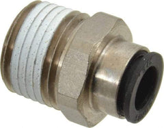 Legris - 3/8" Outside Diam, 1/2 NPT, Nickel Plated Brass Push-to-Connect Tube Male Connector - 290 Max psi - Apex Tool & Supply