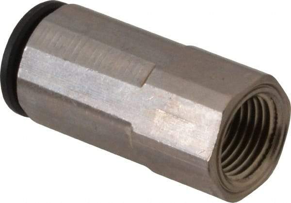 Legris - 5/16" Outside Diam, 1/8 NPT, Nickel Plated Brass Push-to-Connect Tube Female Connector - 290 Max psi - Apex Tool & Supply