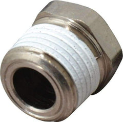 Legris - 3/8" OD, 1/2 NPT, Nylon/Nickel Plated Brass Push-to-Connect Male Branch Tee - 290 Max psi - Apex Tool & Supply