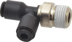 Legris - 1/8" OD, 1/8 NPT, Nylon/Nickel Plated Brass Push-to-Connect Male Run Tee - 290 Max psi - Apex Tool & Supply