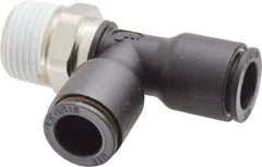 Legris - 3/8" OD, 3/8 NPT, Nylon/Nickel Plated Brass Push-to-Connect Male Run Tee - 290 Max psi - Apex Tool & Supply