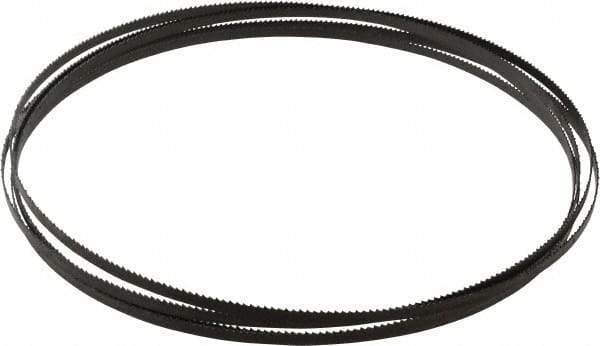 Starrett - 10 TPI, 12' 6" Long x 1/4" Wide x 0.025" Thick, Welded Band Saw Blade - Carbon Steel, Toothed Edge, Raker Tooth Set, Flexible Back, Contour Cutting - Apex Tool & Supply