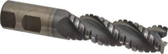 Cleveland - 1" Diam, Coarse Pitch, 3" LOC, 3 Flute Powdered Metal 0.06" Corner Radius Roughing End Mill - TiCN Finish, 5-1/2" OAL, 1" Shank Diam, Single End, Centercutting, 42° Helix - Apex Tool & Supply