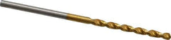 Guhring - #47 130° Cobalt Jobber Drill - TiN Finish, Right Hand Cut, Parabolic Flute, Straight Shank, 1-15/16" OAL, Standard Point - Apex Tool & Supply