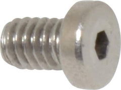 Value Collection - #8-32 UNC Hex Socket Drive, Low Socket Cap Screw - Grade 18-8 Stainless Steel, 1/4" Length Under Head - Apex Tool & Supply