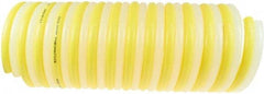 Coilhose Pneumatics - 3/8" ID, 50' Long, Yellow & Natural Nylon Coiled & Self Storing Hose - 165 Max psi, No Fittings - Apex Tool & Supply