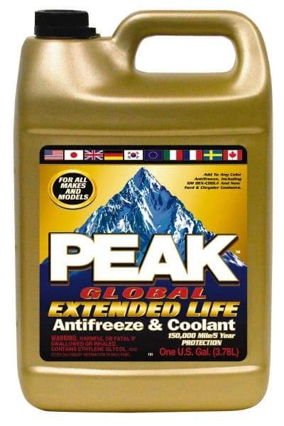 Peak - 1 Gal Extended Antifreeze & Coolant - Ethylene Glycol & Organic Acid Inhibitor Composition - Apex Tool & Supply