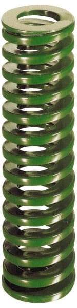 Dayton Lamina - 2-1/2" Hole Diam, 1-1/2" Rod Diam, 6" Free Length, Green Die Spring - 47.6 Lb Max Deflection, 2.39" Max Deflection, Light Duty, Chromium Vanadium Steel - Apex Tool & Supply