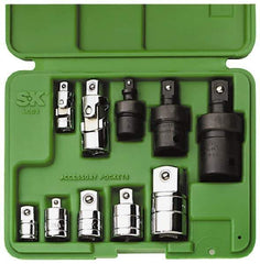 SK - 9 Piece Universal & Socket Adapter Set - 1/4F x 3/8M, 3/8F x 1/4M, 3/8F x 1/2M, 1/2F x 3/8M, 1/2F x 3/4M" 1/4, 3/8 & Impact 1/4, 3/8, 1/2" - Apex Tool & Supply