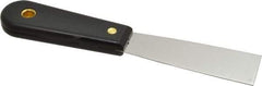 Value Collection - 1-1/4" Wide Stainless Steel Putty Knife - Stiff, Nylon Handle, 7.68" OAL - Apex Tool & Supply
