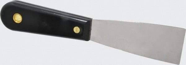 Value Collection - 1-1/2" Wide Chisel Edge Blade Stainless Steel Putty Knife - Nylon Handle, 7.68" OAL - Apex Tool & Supply