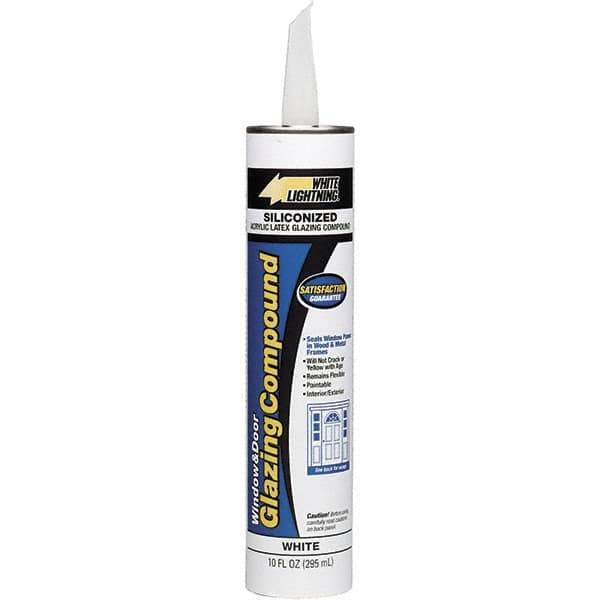 White Lightning - 10 oz Wood Repair - White, 24.2 Sq Ft Coverage, Siliconized Latex - Apex Tool & Supply