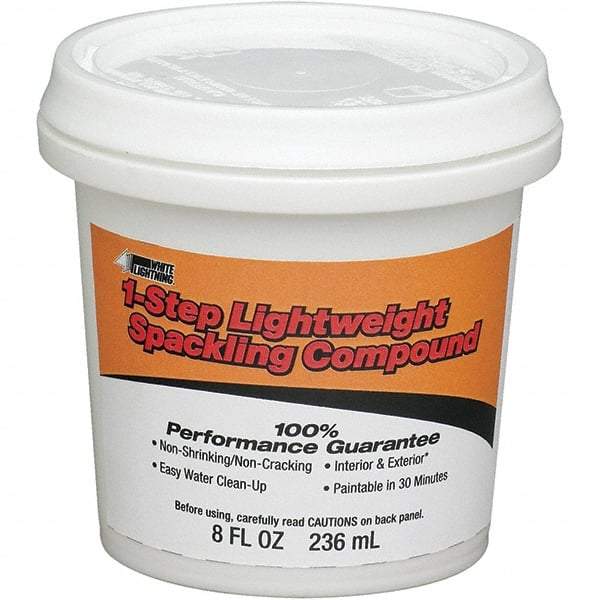 White Lightning - 8 oz Drywall/Plaster Repair - White, 20.1 Sq Ft Coverage, Vinyl Latex - Apex Tool & Supply