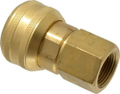 Coilhose Pneumatics - 3/4 Female NPT Industrial Pneumatic Hose Coupler - Brass, 3/4" Body Diam - Apex Tool & Supply