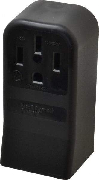 Pass & Seymour - 125/250 VAC, 50 Amp, 14-50R NEMA Configuration, Brown, Industrial Grade, Self Grounding Single Receptacle - 1 Phase, 3 Poles, 4 Wire, Surface Mount - Apex Tool & Supply