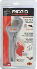 Ridgid - 1/8" to 1-3/8" Pipe Capacity, Single Stroke Cutter - Cuts Plastic, Rubber, PVC, CPVC - Apex Tool & Supply